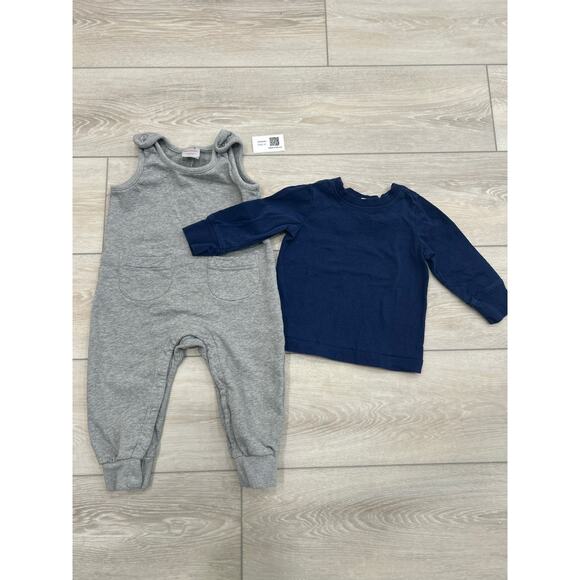Hanna Andersson Overalls & Long Sleeve Tops Set 18–24M - Picture 2 of 7